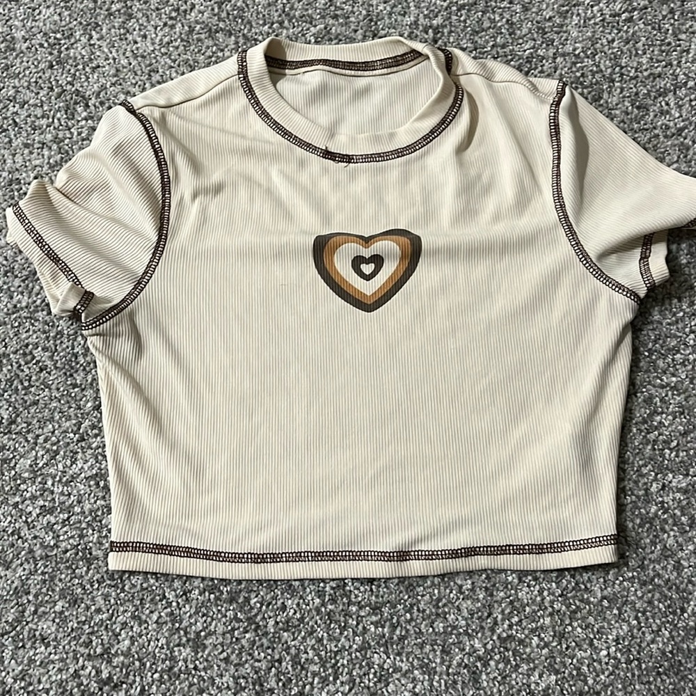 cute heart crop top